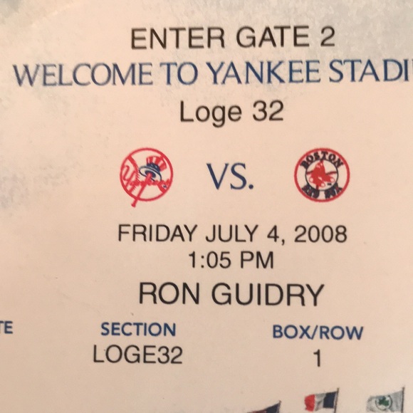 NY Yankees Ticket Stub- Unused- Last Season at old Stadium - July 4, 2008 Game - Picture 8 of 9